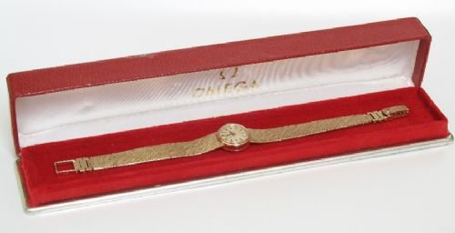fig 4. EXQUISITE SOLID 9ct GOLD LADIES OMEGA COCKTAIL WATCH WITH ORIGINAL BOX