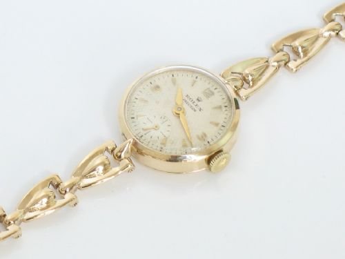 fig 2.
EXQUISITE SOLID 9ct GOLD LADIES ROLEX PRECISION COCKTAIL WATCH ORIGINAL BOX 1955/56
