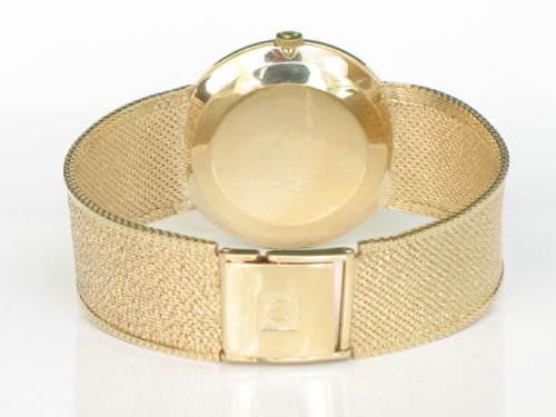 fig 3. OUTSTANDING SOLID 9ct GOLD OMEGA DEVILLE DATE CAL 1030 WITH BOX GENTLEMENS WATCH