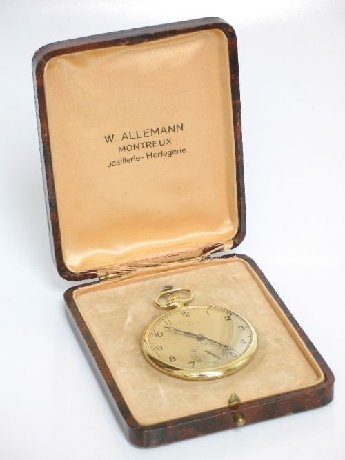 Rare Solid 18ct Gold Longines Chronometer Grade Art Deco Pocket Watch C1928