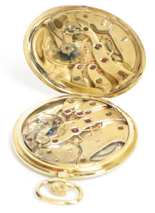 fig 4. RARE SOLID 18ct GOLD LONGINES CHRONOMETER GRADE ART DECO POCKET WATCH C1928