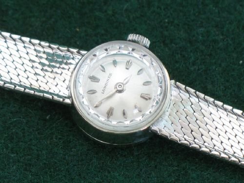 fig 3. BEAUTIFUL SOLID 9CT WHITE GOLD LADIES COCKTAIL WATCH BY LONGINES