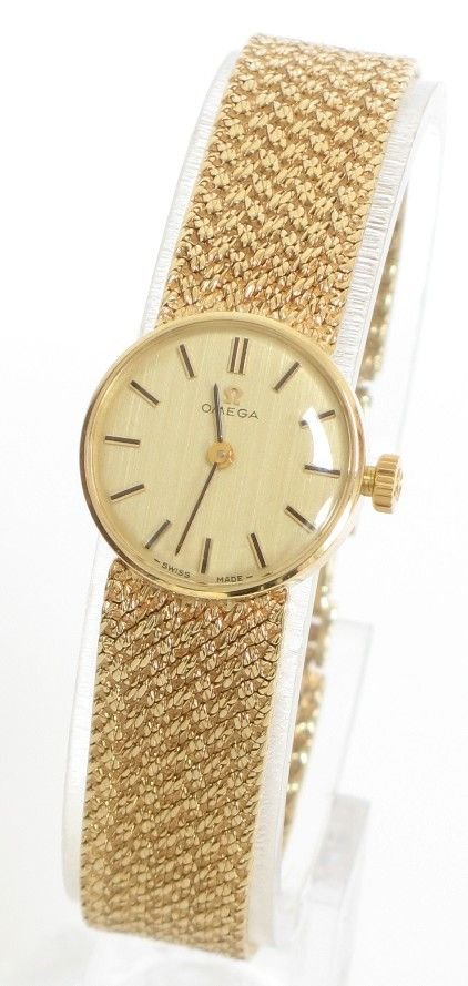 fig 1. EXQUISITE SOLID 9ct GOLD LADIES OMEGA COCKTAIL WATCH c1960