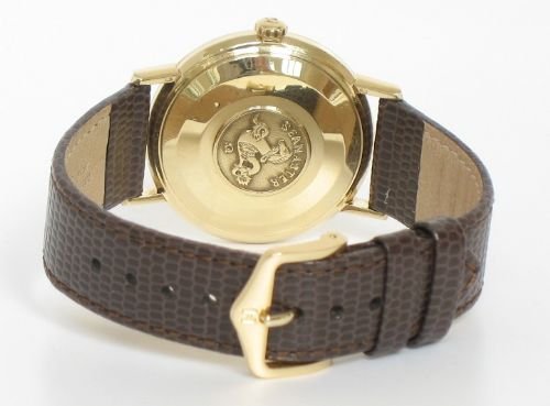 fig 2. RARE SOLID 14ct GOLD OMEGA SEAMASTER DEVILLE AUTO CAL 552 MENS WATCH C1960