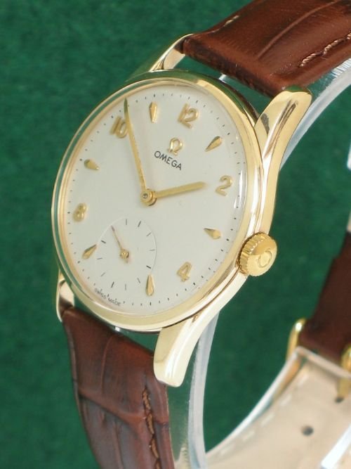 fig 1.
STUNNING SOLID 9ct GOLD OMEGA CALIBRE 267 MENS WATCH C1960