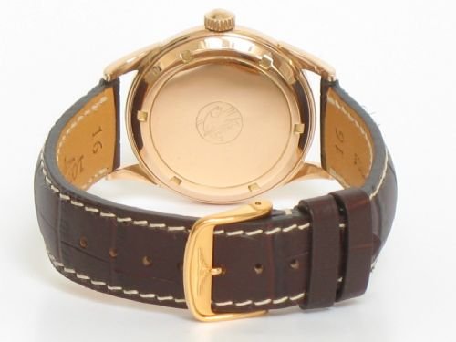 fig 2. SUPERB SOLID 18ct 18k ROSE PINK GOLD LONGINES MID SIZED BOXED MENS LADIES WATCH c1951/2