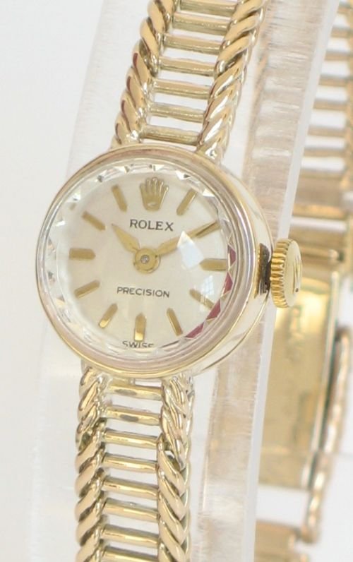 fig 1. SUPERB SOLID 9ct GOLD LADIES ROLEX PRECISION COCKTAIL WATCH ORIGINAL BOX c1960