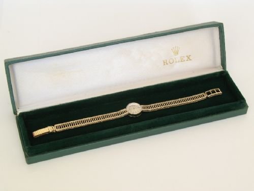 fig 4. SUPERB SOLID 9ct GOLD LADIES ROLEX PRECISION COCKTAIL WATCH ORIGINAL BOX c1960