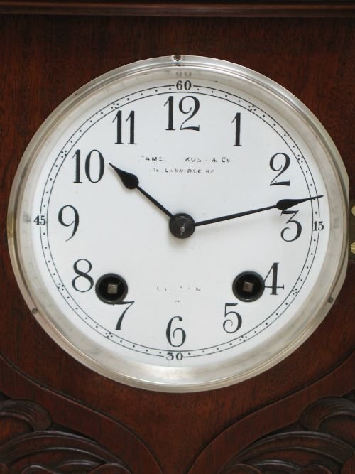 fig 2. SUPERB VICTORIAN ART NOUVEAU MAHOGANY MANTEL BRACKET CLOCK C1890