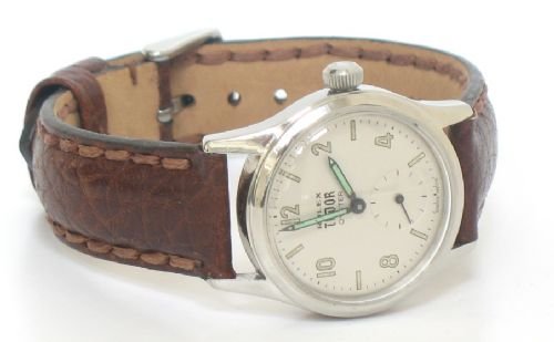 fig 2. RARE ROLEX TUDOR OYSTER SOLID STAINLESS STEEL MANUAL WIND MENS WATCH c1960