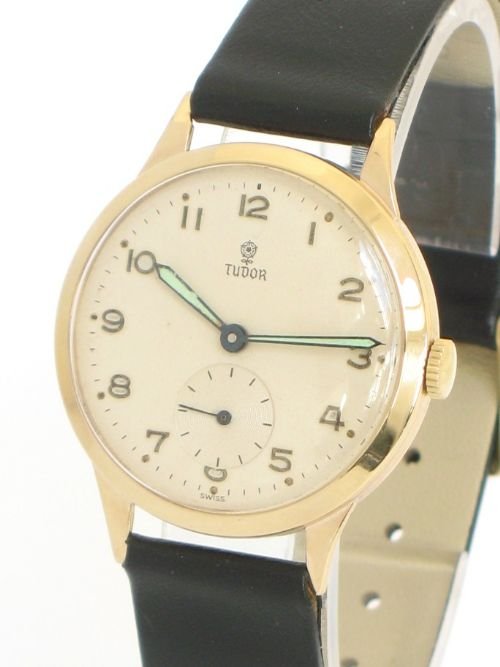 fig 1. RARE SOLID 9CT GOLD ROLEX TUDOR MENS WATCH EDINBURGH C1958