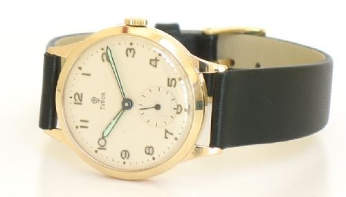 fig 3. RARE SOLID 9CT GOLD ROLEX TUDOR MENS WATCH EDINBURGH C1958