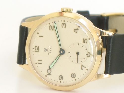 fig 4. RARE SOLID 9CT GOLD ROLEX TUDOR MENS WATCH EDINBURGH C1958