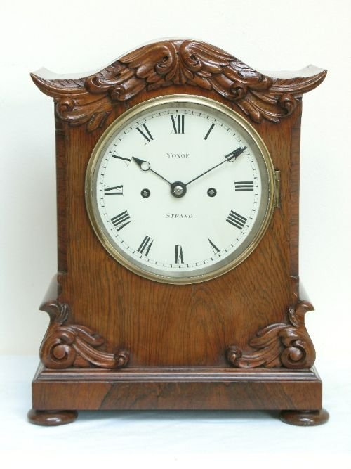 Rare and Beautiful William IV Rosewood Twin Fusee Bracket Clock by George Yonge of the Strand London C1820