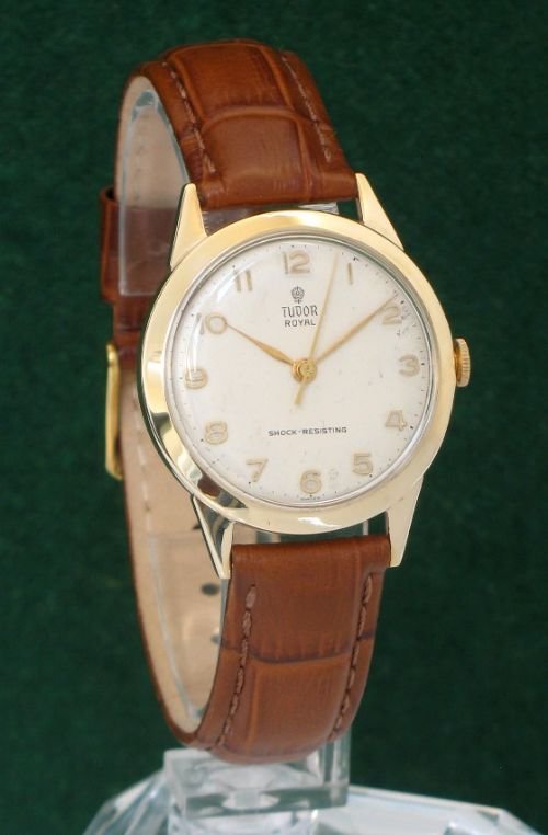 Solid 9ct Gold Rolex Tudor Mens Watch with Box C1960