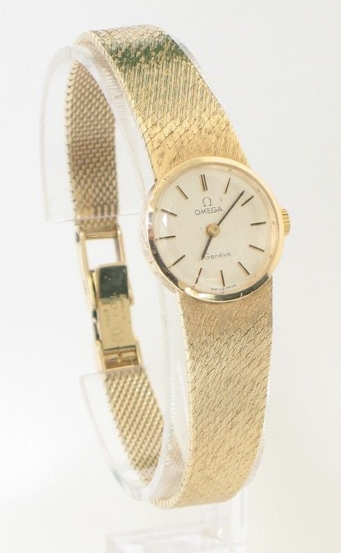 fig 1. BEAUTIFUL SOLID 9CT GOLD LADIES OMEGA COCKTAIL WATCH