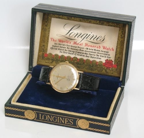 fig 4.
STUNNING SOLID 9ct GOLD LONGINES FLAGSHIP AUTOMATIC MENS WATCH WITH BOX c1960