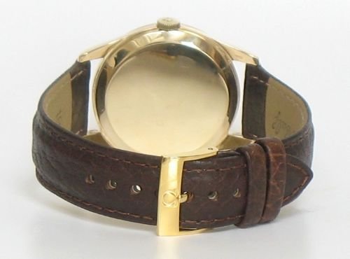 fig 2. STUNNING SOLID 9ct GOLD OMEGA CALIBRE 269 MENS WATCH WITH ORIGINAL BOX