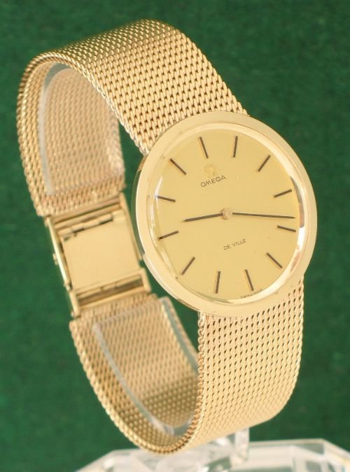 fig 1.
SUPERB SOLID 9ct GOLD OMEGA DEVILLE CAL 625 WITH BOX MENS WATCH