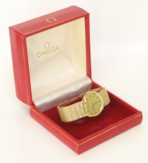 fig 4.
SUPERB SOLID 9ct GOLD OMEGA DEVILLE CAL 625 WITH BOX MENS WATCH