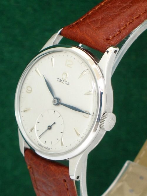 fig 1. SUPERB OMEGA STAINLESS STEEL CALIBRE 265 MENS WATCH c1960