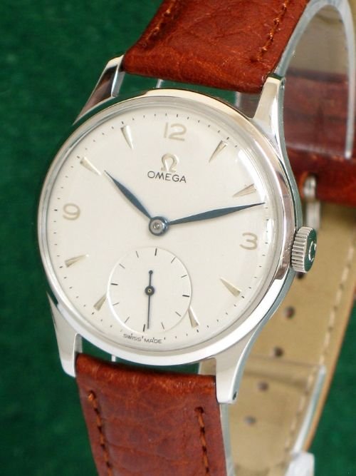fig 3. SUPERB OMEGA STAINLESS STEEL CALIBRE 265 MENS WATCH c1960