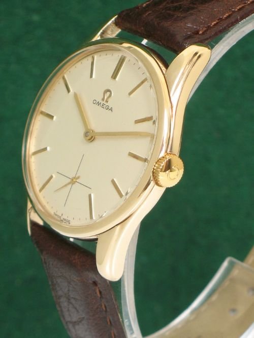 fig 1. STUNNING SOLID 9ct GOLD OMEGA CALIBRE 269 MENS WATCH C1960