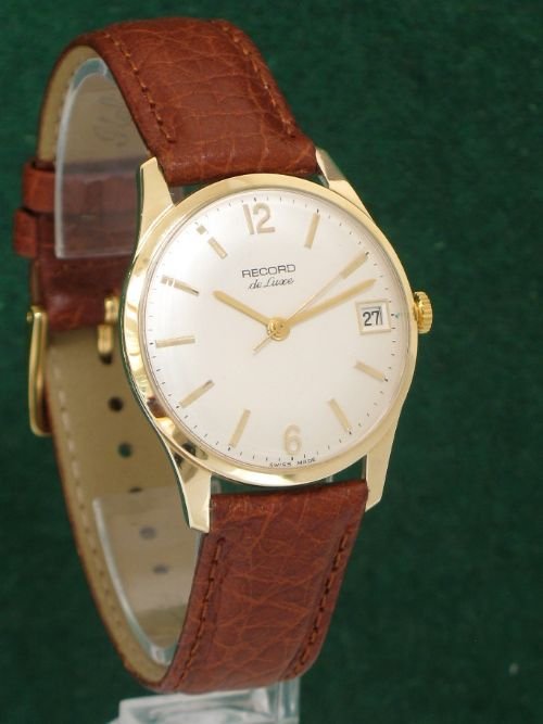 Stunning Solid 9ct Gold Longines Record Deluxe Mens Watch