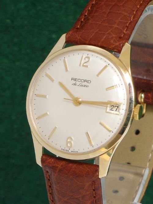 fig 2. STUNNING SOLID 9CT GOLD LONGINES RECORD DELUXE MENS WATCH