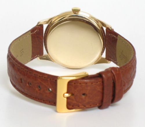 fig 3. STUNNING SOLID 9CT GOLD LONGINES RECORD DELUXE MENS WATCH