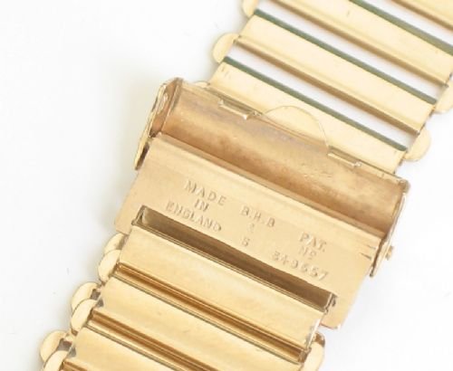 fig 2. SUPERB SOLID 9CT GOLD BONKLIP MENS WATCH BRACELET