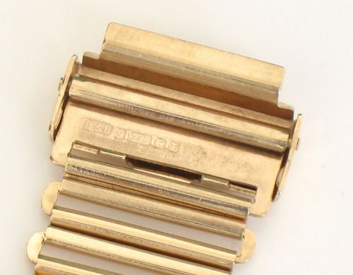 fig 3. SUPERB SOLID 9CT GOLD BONKLIP MENS WATCH BRACELET
