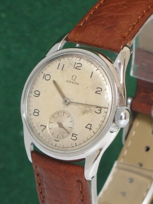 fig 1. RARE COMPLETELY ORIGINAL OMEGA CALIBRE 300 MILITARY WWII MENS WATCH C1944