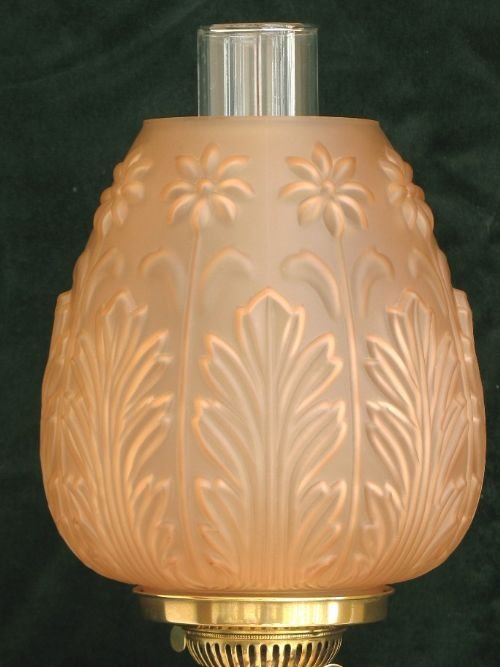 fig 1. BEAUTIFUL TALL VICTORIAN ART NOUVEAU SOLID BRASS OIL LAMP C1880