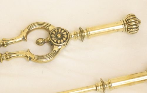 fig 2. STUNNING GENUINE VICTORIAN THREE PIECE COMPANION SET OR FIRE IRONS C1880