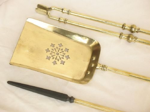 fig 3. STUNNING GENUINE VICTORIAN THREE PIECE COMPANION SET OR FIRE IRONS C1880