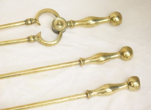 fig 2. BEAUTIFUL GENUINE VICTORIAN THREE PIECE COMPANION SET OR FIRE IRONS C1890