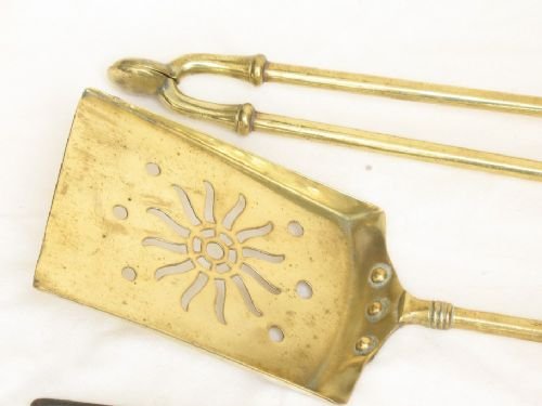 fig 3. BEAUTIFUL GENUINE VICTORIAN THREE PIECE COMPANION SET OR FIRE IRONS C1890
