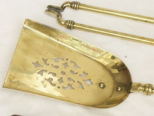 fig 2. BEAUTIFUL GENUINE VISTORIAN THREE PIECE COMPANION SET OR FIRE IRONS C1890