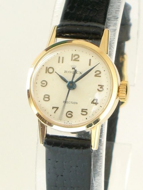 fig 1. STUNNING RARE SOLID 9ct GOLD ROLEX PRECISION CENTRE SECONDS LADIES WATCH c1960