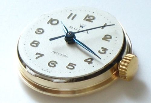 fig 4. STUNNING RARE SOLID 9ct GOLD ROLEX PRECISION CENTRE SECONDS LADIES WATCH c1960