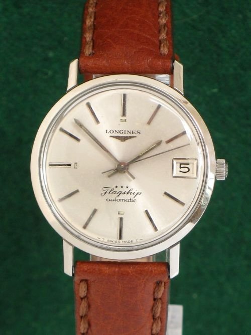 fig 1. TOTALLY ORIGINAL LONGINES FLAGSHIP AUTOMATIC STANLESS STEEL MENS WATCH