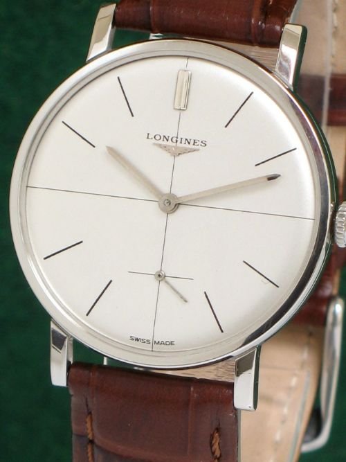 fig 1. STUNNING LONGINES 30L MANUAL WIND STAINLESS STEEL MENS WATCH