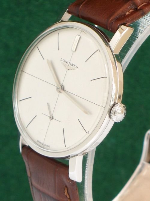 fig 2. STUNNING LONGINES 30L MANUAL WIND STAINLESS STEEL MENS WATCH