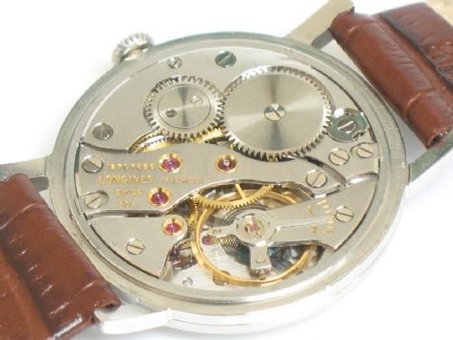 fig 4. STUNNING LONGINES 30L MANUAL WIND STAINLESS STEEL MENS WATCH