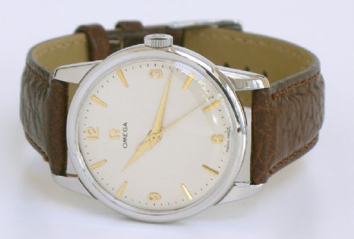 fig 2. SUPERB STAINLESS STEEL OMEGA CAL 285 MODEL 14726-2 SC MENS WATCH