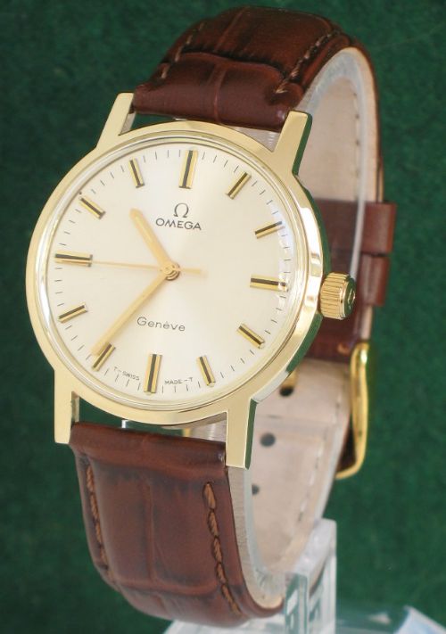	
Stunning Rare Solid 14ct Gold Omega Geneve Cal 601 Mens Watch