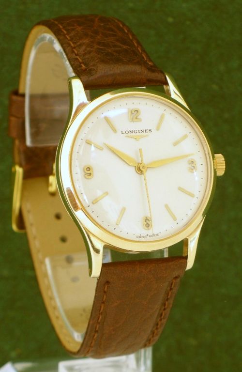 Stunning Solid 9ct Gold Longines Manual Wind Calibre 12.68zs Mens Watch C1959-60