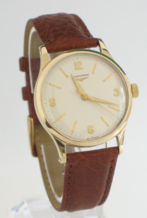 fig 1. SUPERB SOLID 9ct GOLD LONGINES 12.68ZS MENS WATCH 1960