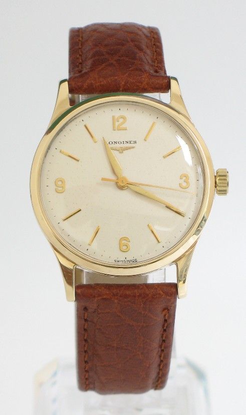 fig 4. SUPERB SOLID 9ct GOLD LONGINES 12.68ZS MENS WATCH 1960